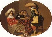 Willem Cornelisz Duyster Officers Playing Backgammon oil painting